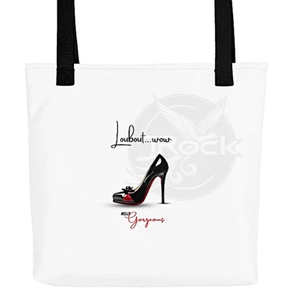 White with black stiletto heel with cheeky message. Tres Chic. IT’S BACK! - Picture 1 of 2